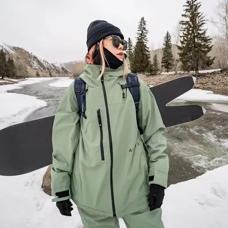 Stylish Female Ski Jacket Alpine Windproof Outwear for Sports