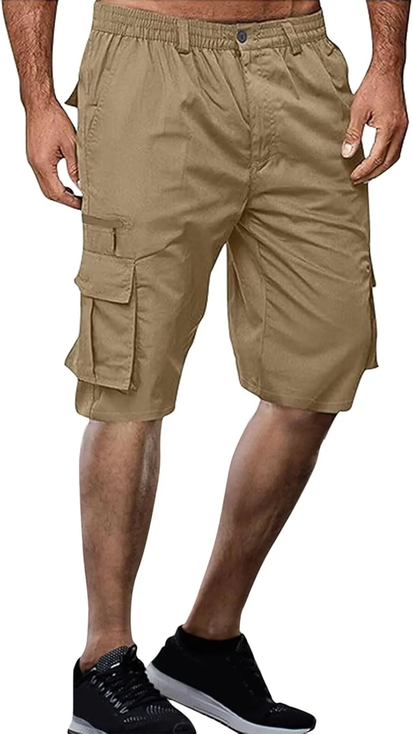 Summer Casual Cargo Shorts Mens 2024 Lightweight Multi Pocket TrendyStreetwear Shorts Lightweight Beach Shorts