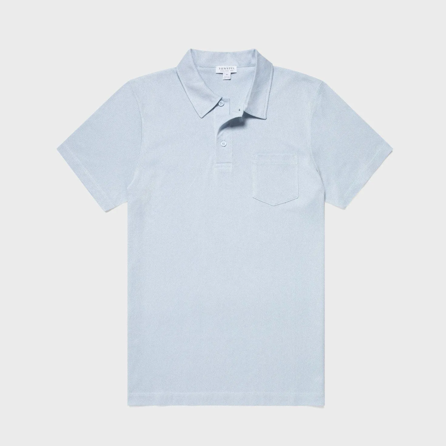 Sunspel Riviera Polo Shirt Pastel Blue