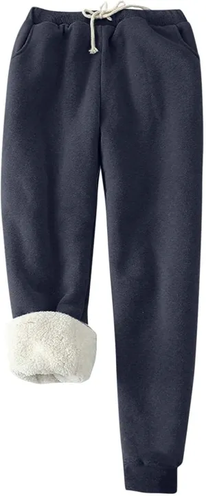 Sweatpants Women Winter Warm Fleece Lined Leggings Women Sherpa Active Running Jogger Pants Womens Fall Fashion 2024