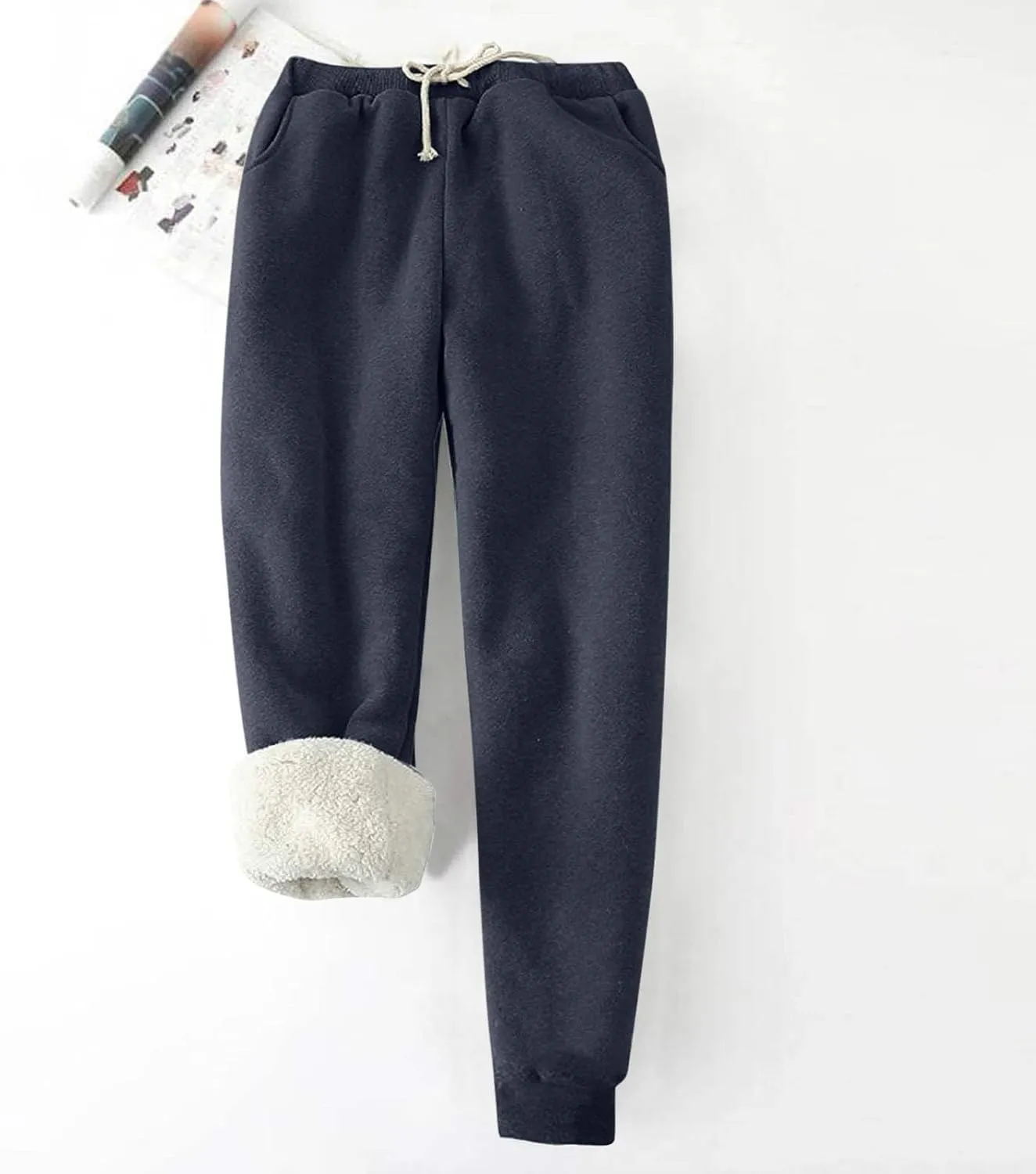 Sweatpants Women Winter Warm Fleece Lined Leggings Women Sherpa Active Running Jogger Pants Womens Fall Fashion 2024