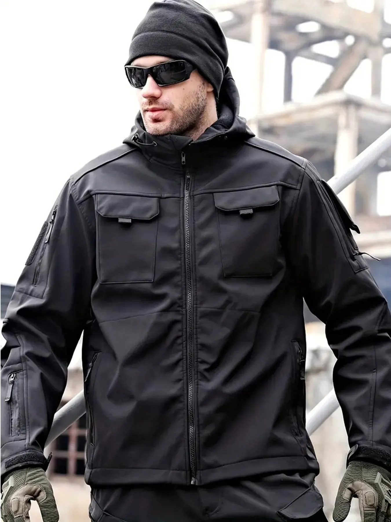 Tactical Hooded Outdoorjacket Waterproof Windproof Insulated For Outdoor Adventures For Men | Perfect for Outdoor Activities