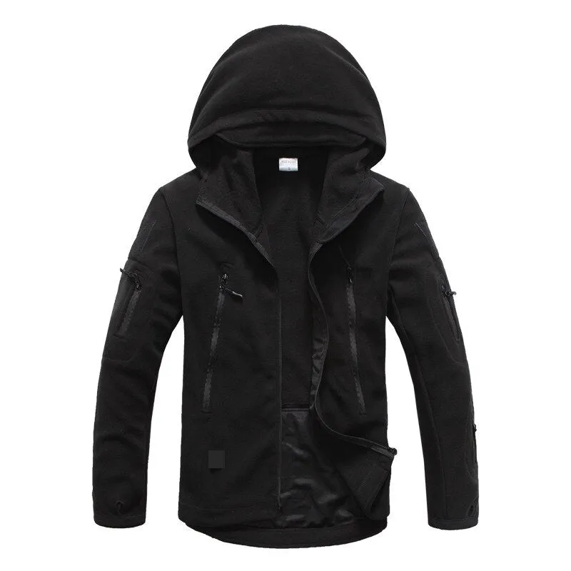 Tactical Mens Hooded Fleece Jacket