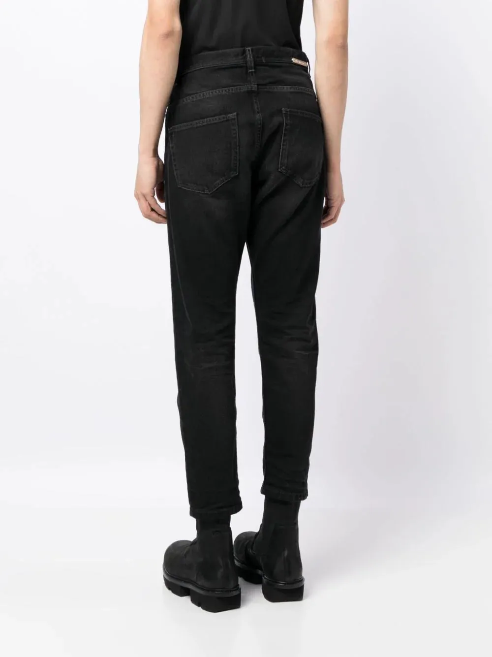 Tapered-Leg Cropped Jeans