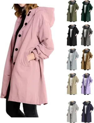 TARIENDY Rain Jacket for Women Trendy 2025 Hooded Windbreaker Lightweight Raincoat Outdoor Hiking Sportswear Travel Jacket