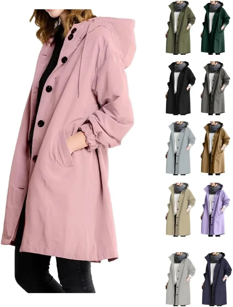 TARIENDY Rain Jacket for Women Trendy 2025 Hooded Windbreaker Lightweight Raincoat Outdoor Hiking Sportswear Travel Jacket