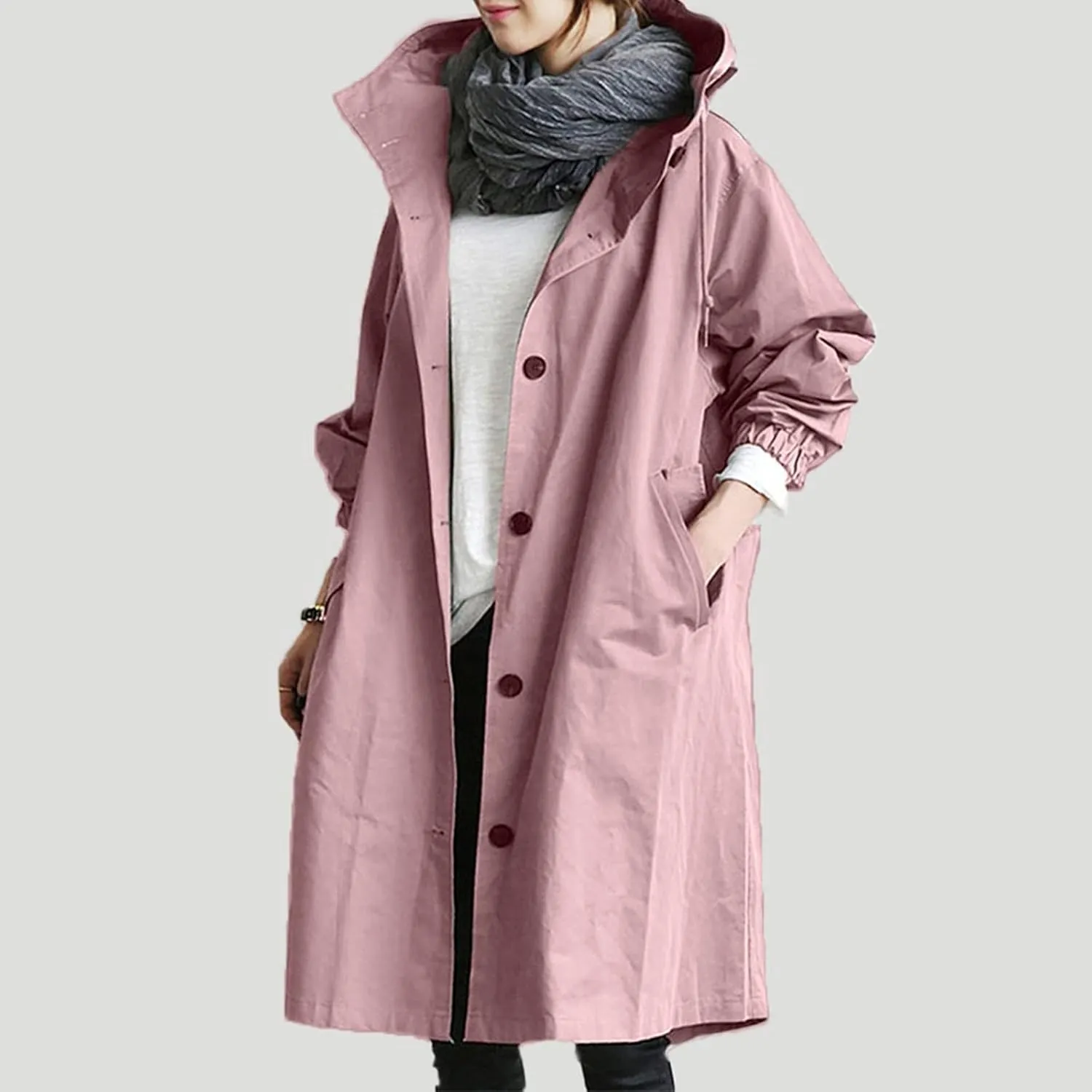 TARIENDY Rain Jacket for Women Trendy 2025 Hooded Windbreaker Lightweight Raincoat Outdoor Hiking Sportswear Travel Jacket
