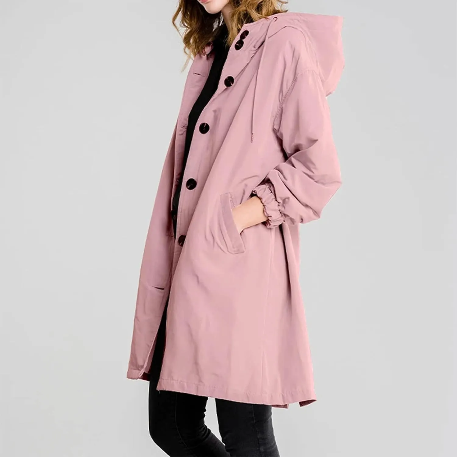 TARIENDY Rain Jacket for Women Trendy 2025 Hooded Windbreaker Lightweight Raincoat Outdoor Hiking Sportswear Travel Jacket