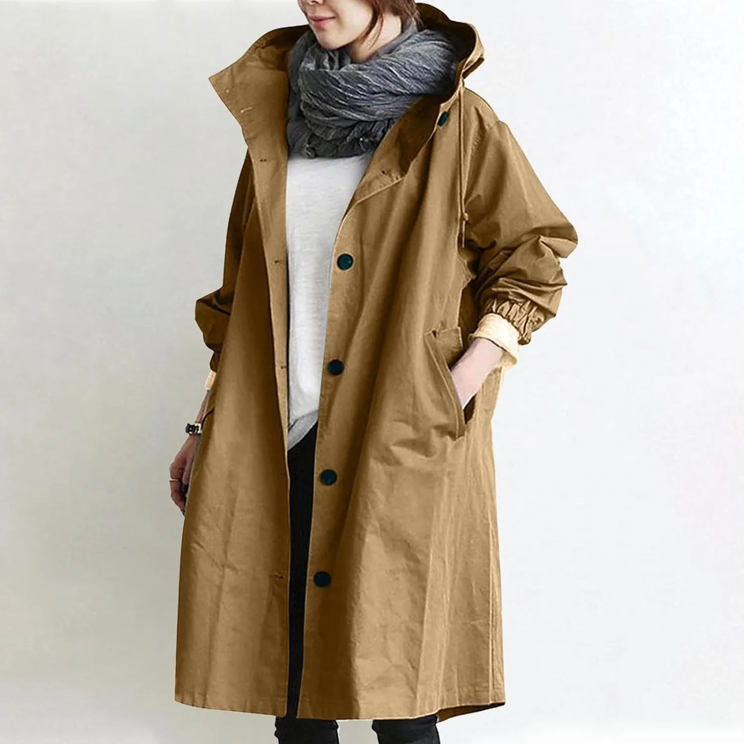 TARIENDY Rain Jacket for Women Trendy 2025 Hooded Windbreaker Lightweight Raincoat Outdoor Hiking Sportswear Travel Jacket