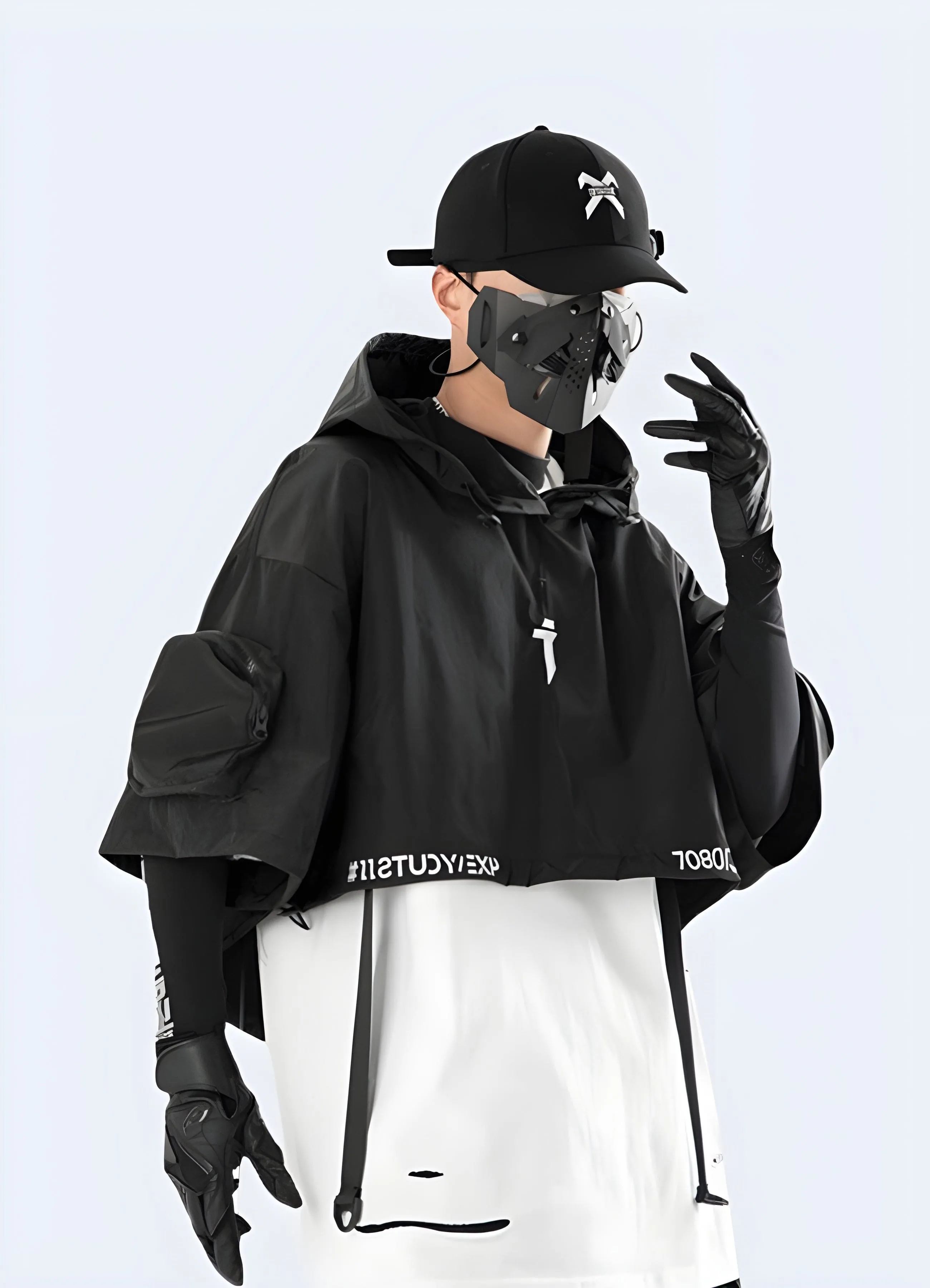Techwear Black Shawl