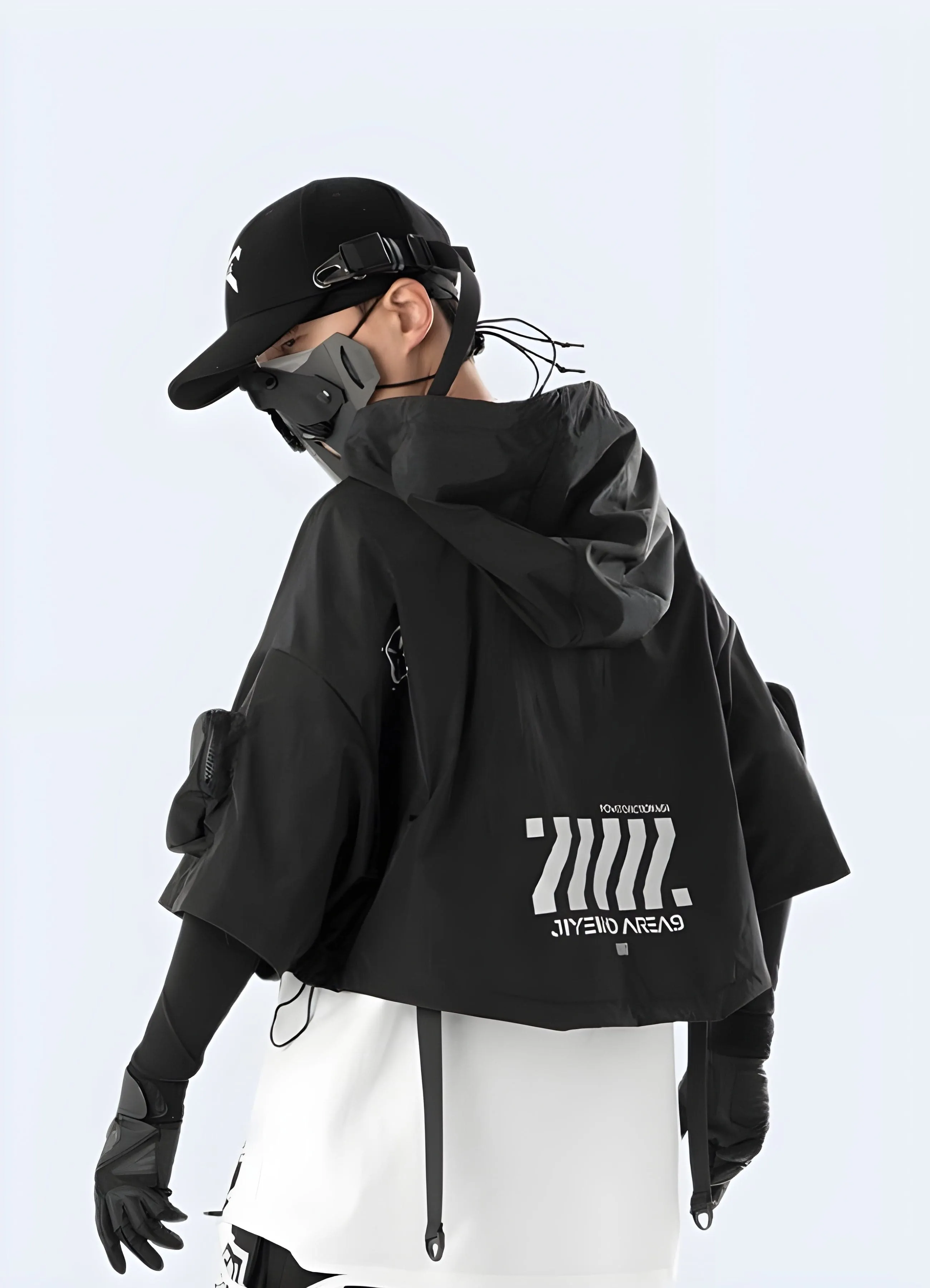 Techwear Black Shawl