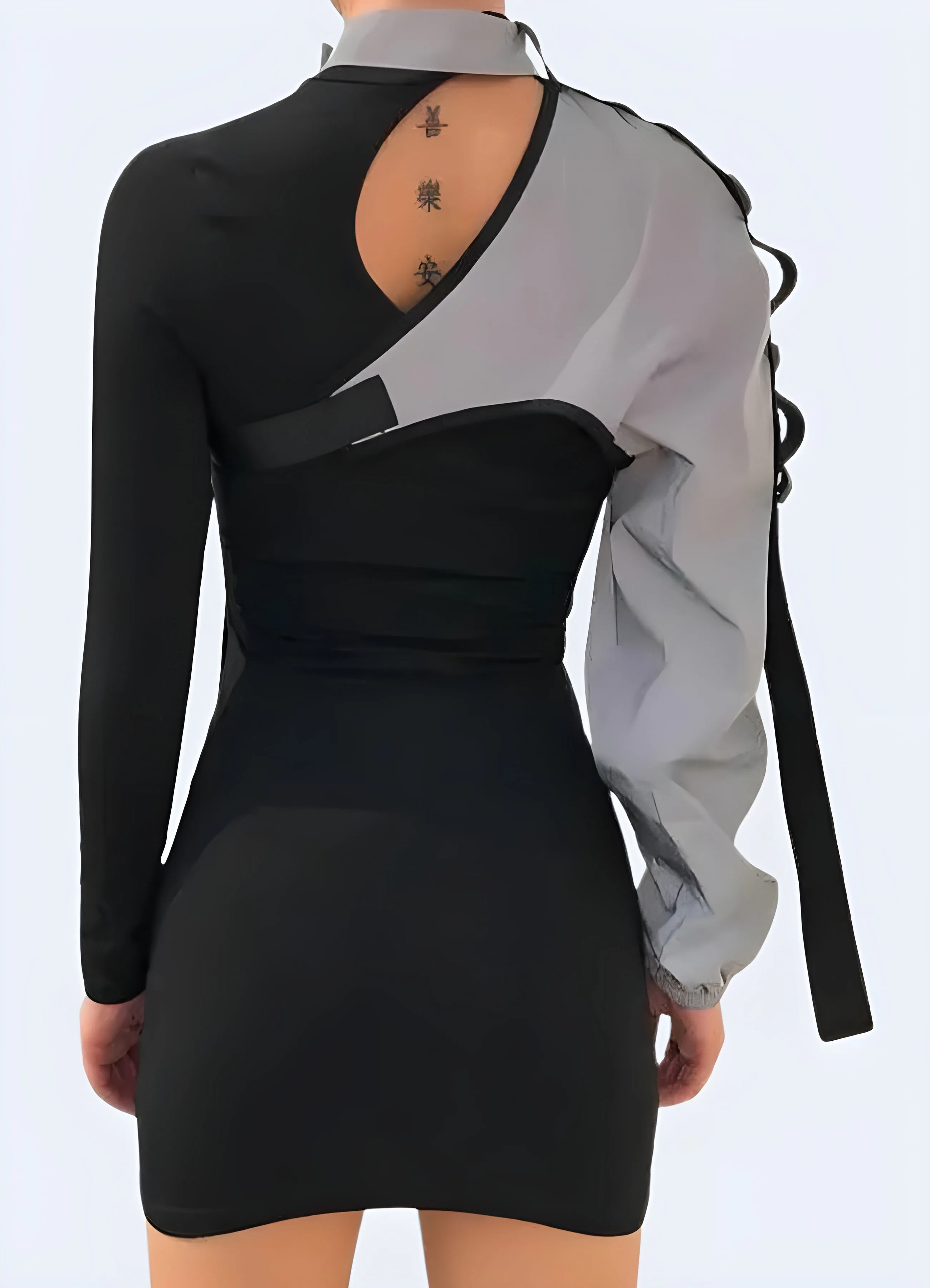 Techwear One Sleeve Reflective Woman Top
