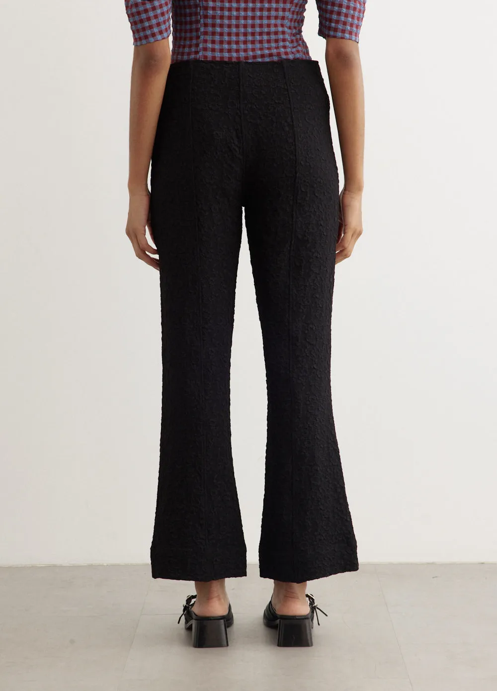 Textured Suiting Cropped Pants