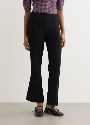 Textured Suiting Cropped Pants