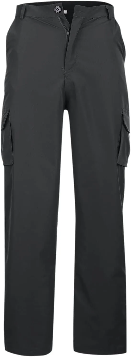 Thatrich Mens Cargo Pants Relaxed Fit Sweatpants for Jogging Straight Leg Trousers Solid Color Casual Cargo Pant Multi Pocket