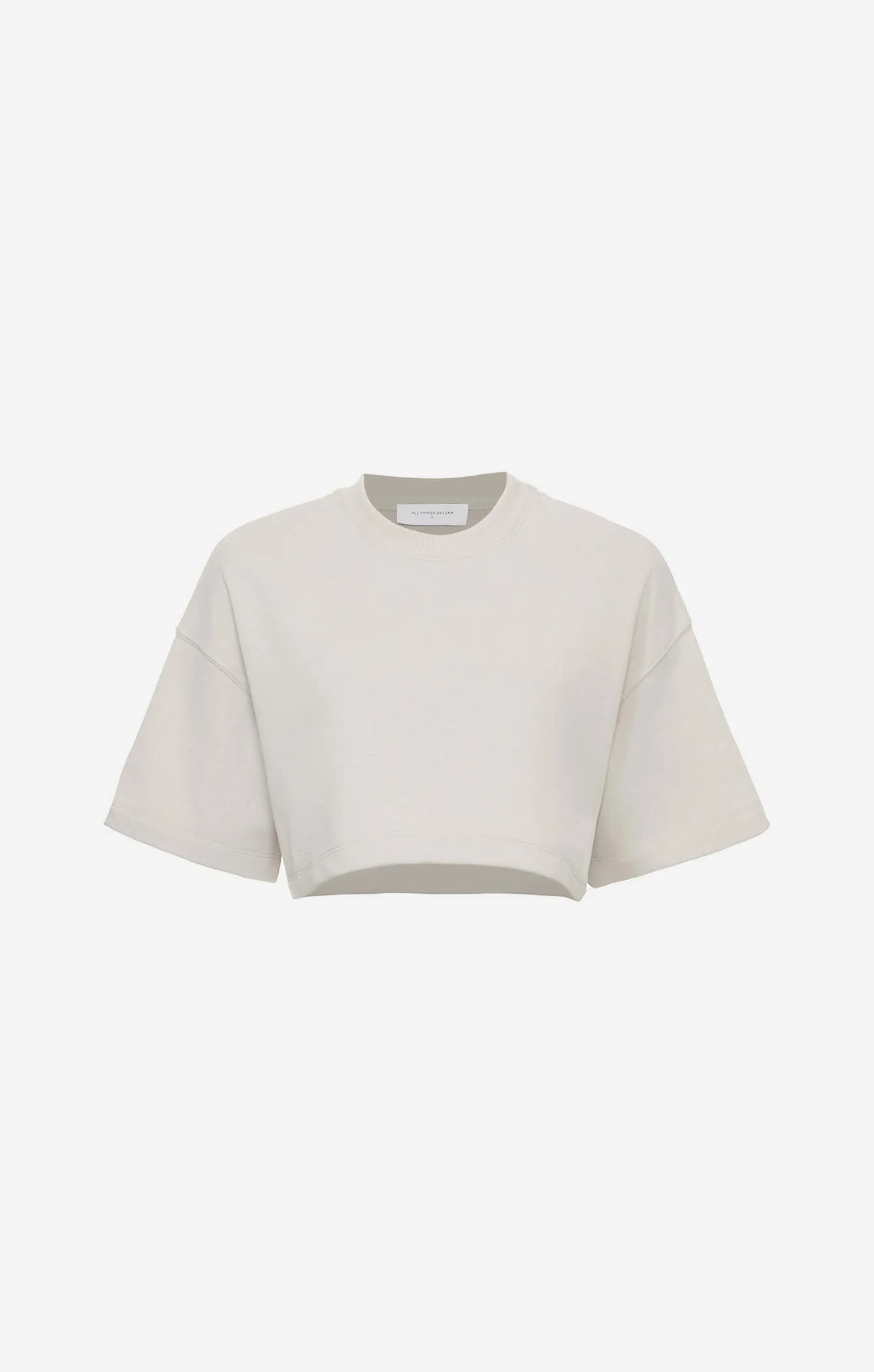 THE TERRY CROP TEE - STONE