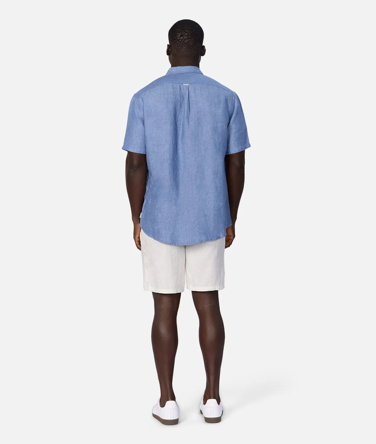 The Trinidad Linen Blend S/s Shirt - Dk Chambray 24