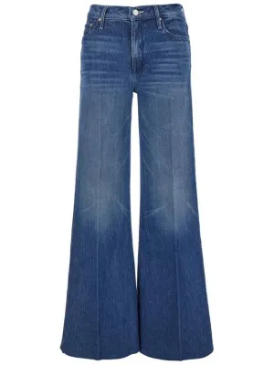'The Twisted Sneak Fray' Blue Five-Pocket Jeans With Bleached Effect In Cotton Blend Woman
