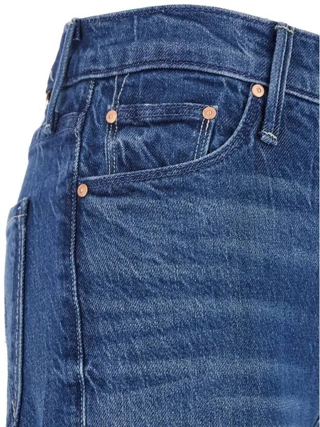 'The Twisted Sneak Fray' Blue Five-Pocket Jeans With Bleached Effect In Cotton Blend Woman