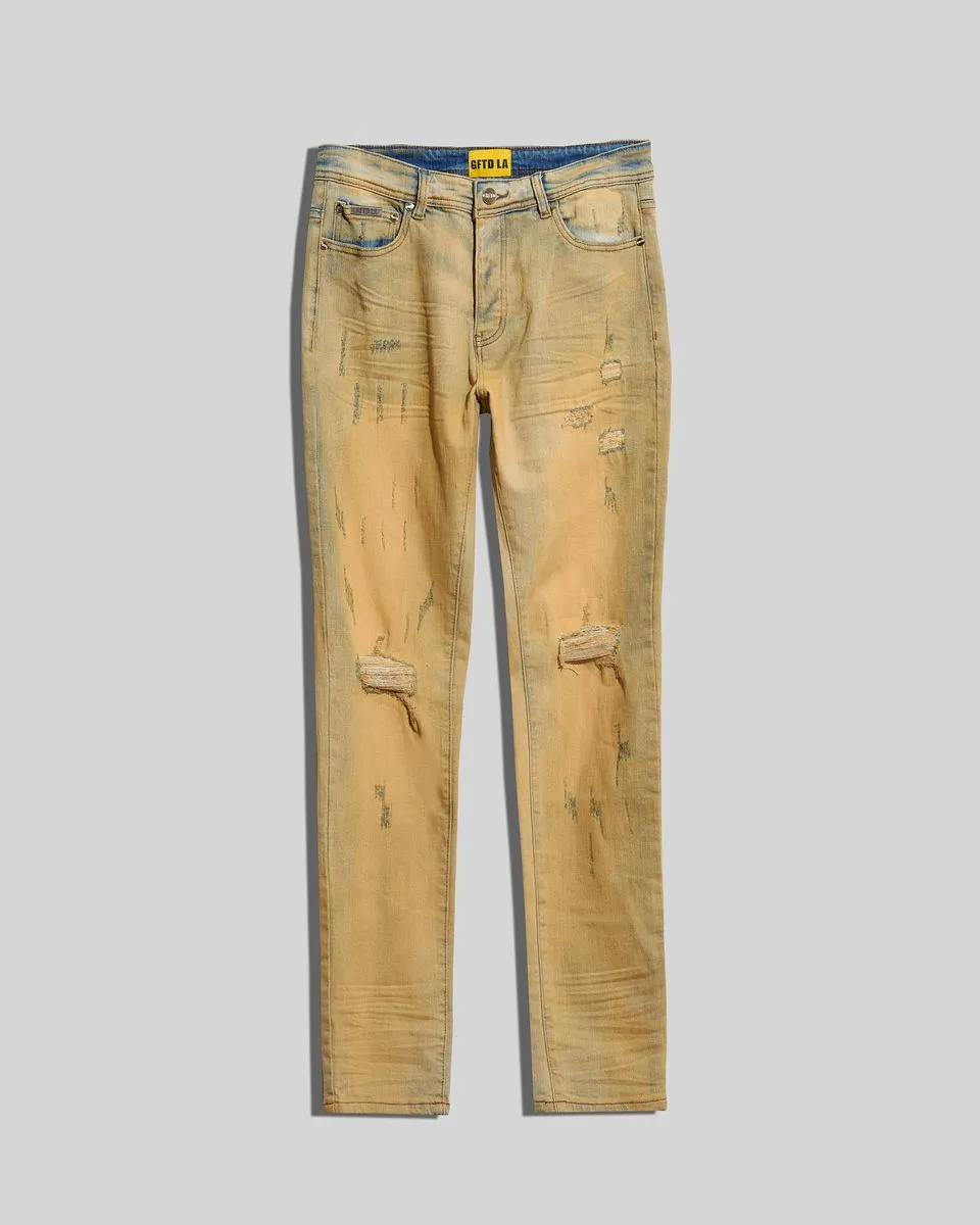 Tinted Ripped Jeans