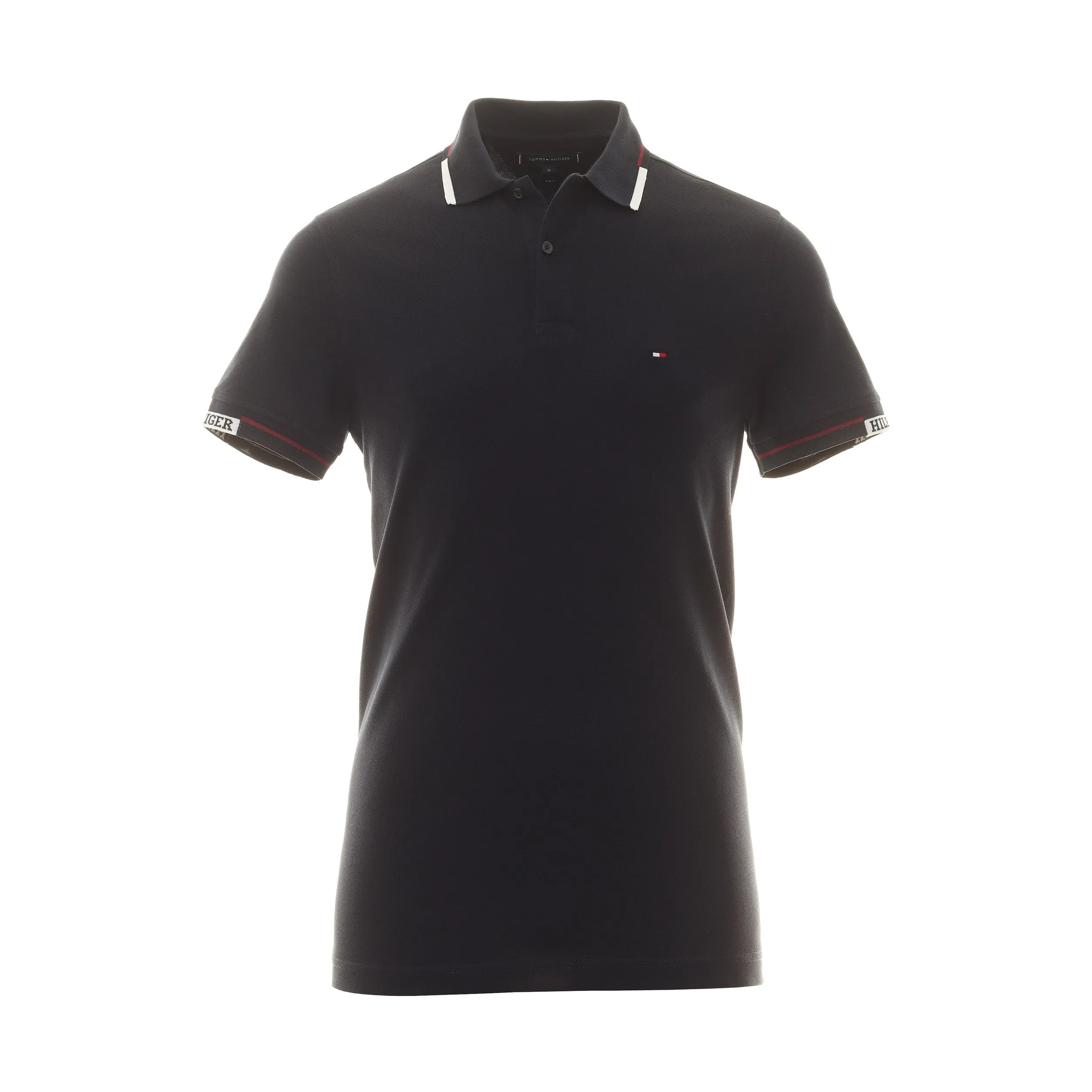 Tommy Hilfiger Logo Cuff Slim Polo Shirt