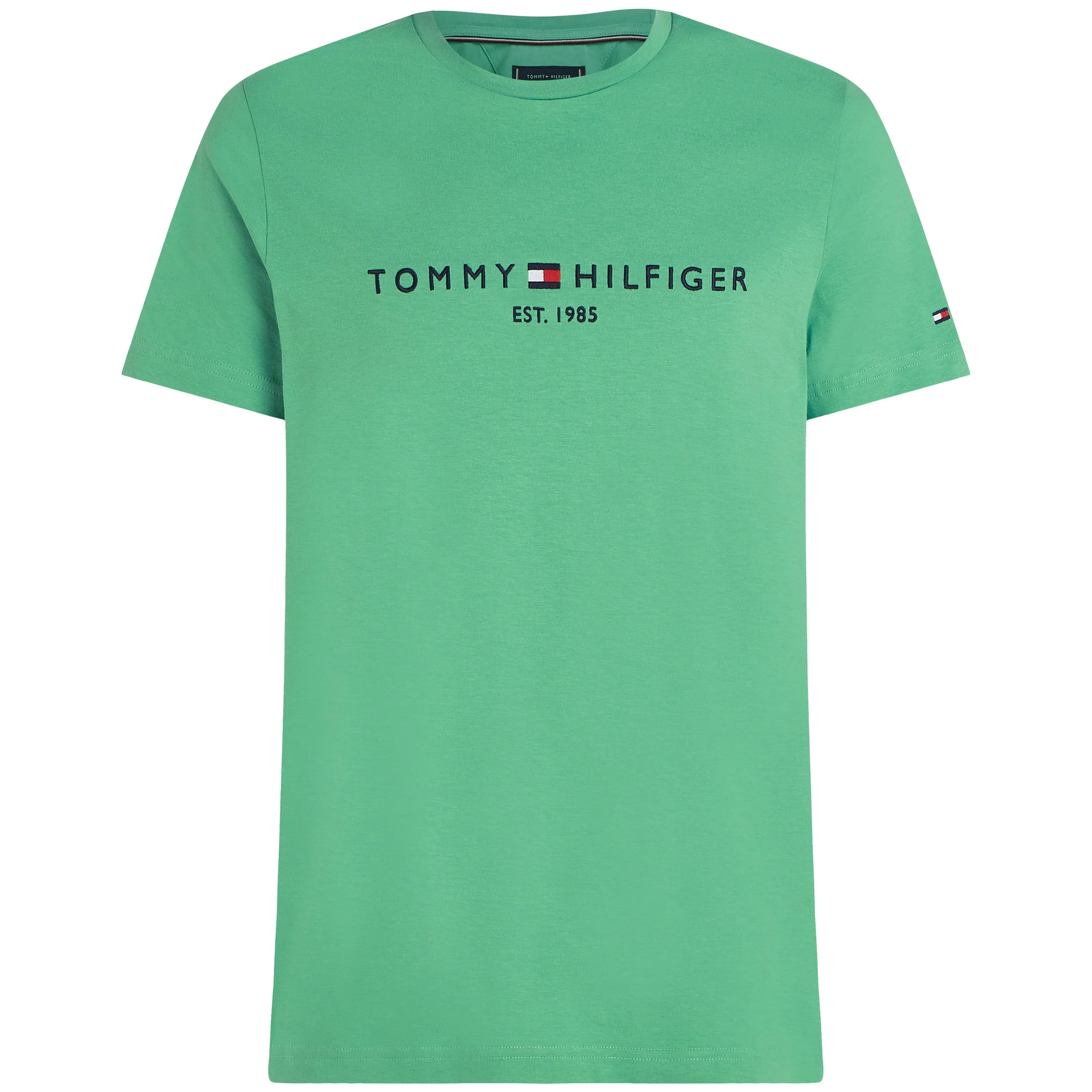 Tommy Hilfiger Logo Embroidery Slim T-Shirt - Green