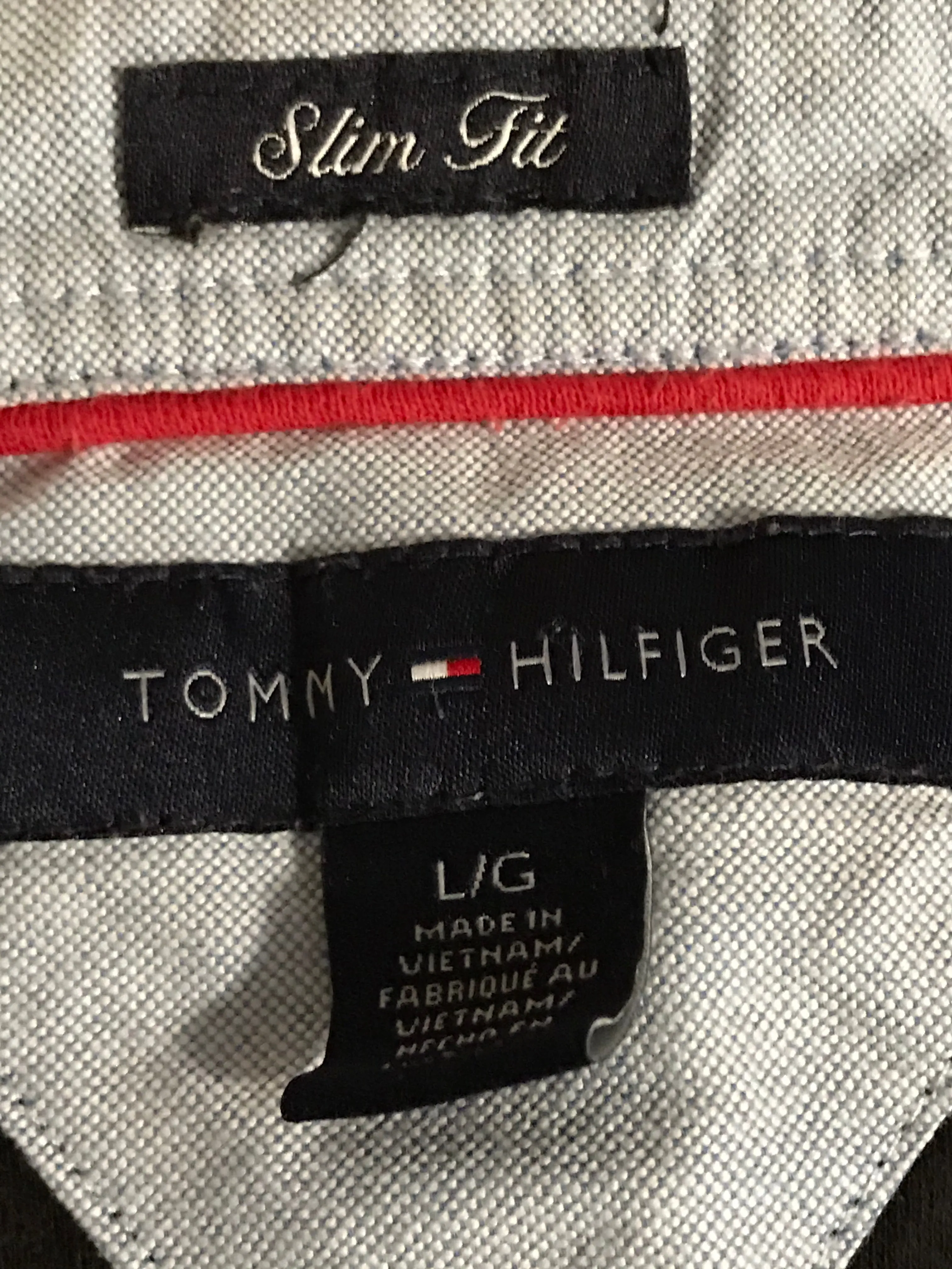 TOMMY HILFIGER SLIM FIT Adult T-Shirt Tee Shirt L Large Lrg Black 2013 Polo Shirt
