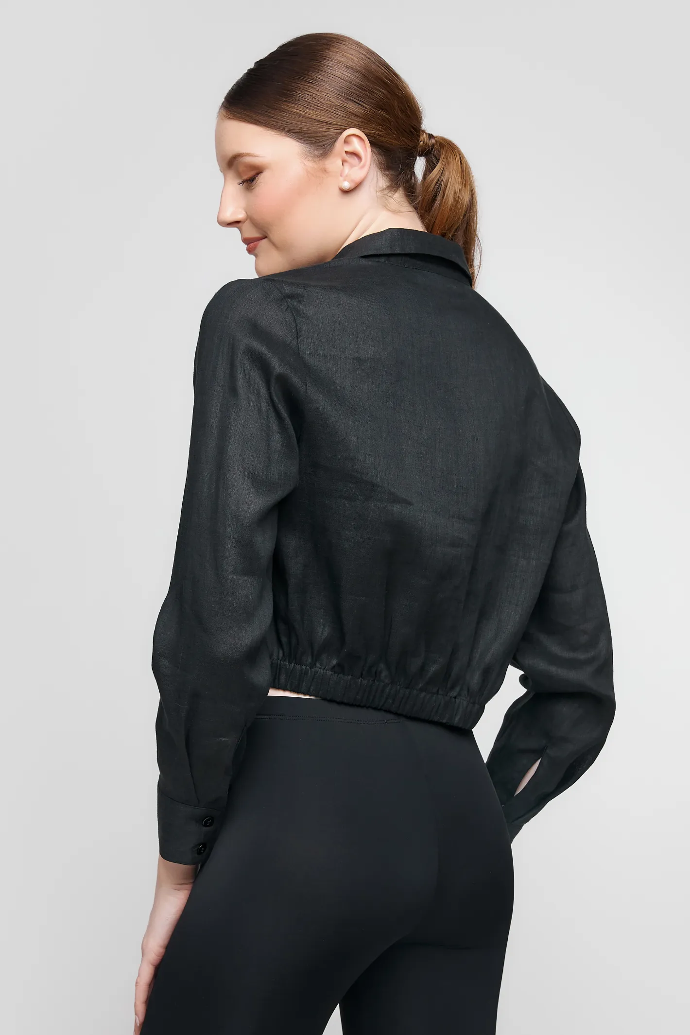 Uchuu CS25-615 Black Linen Shirt