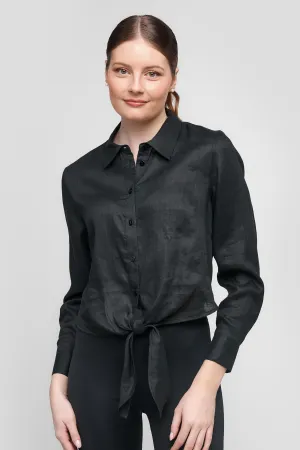 Uchuu CS25-615 Black Linen Shirt