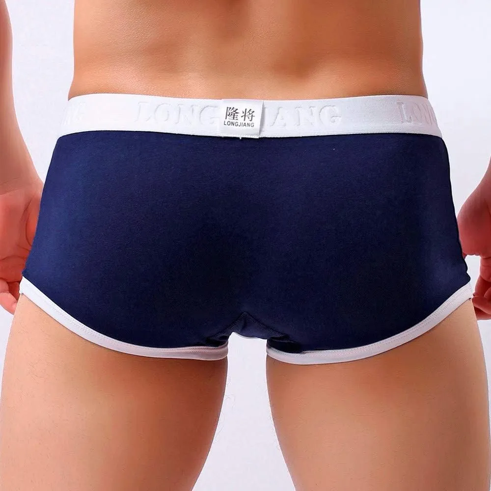 Underwear Man Boxer Front Fly Ultra-Thin Trunks Breathable Comfort Boxer Briefs Stretchy Classic Fit Low Waist Panties Briefs