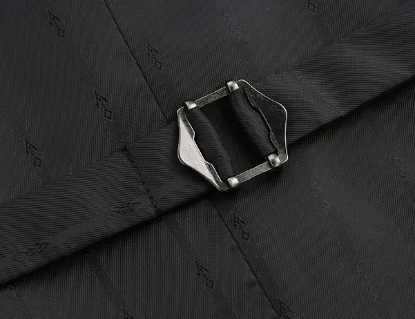 Vanderbilt Collection  - Classic Dress Vest 5 Buttons Regular Fit In Charcoal