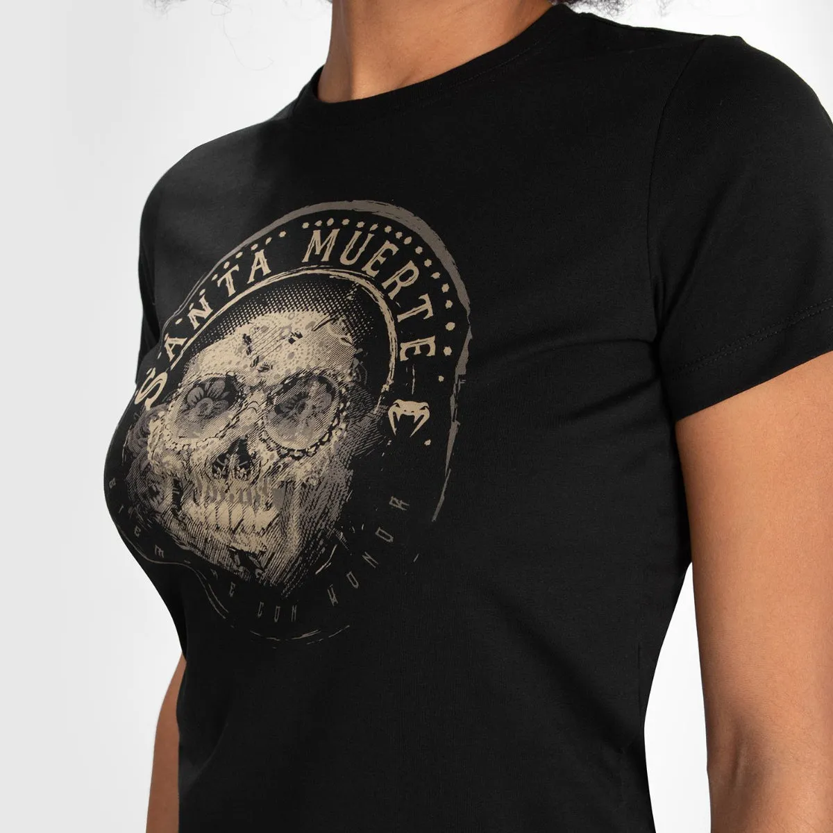 Venum Womens Santa Muerte Dark Side T-Shirt Black/Brown