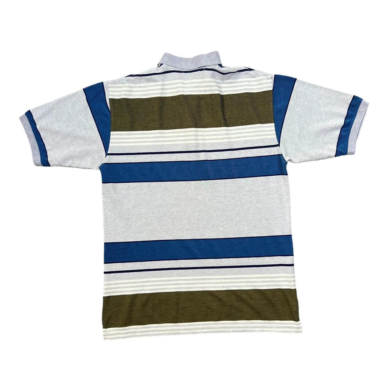 Vintage KICKERS Classic Multi Striped Embroidered Mini Logo Short Sleeve Polo Shirt