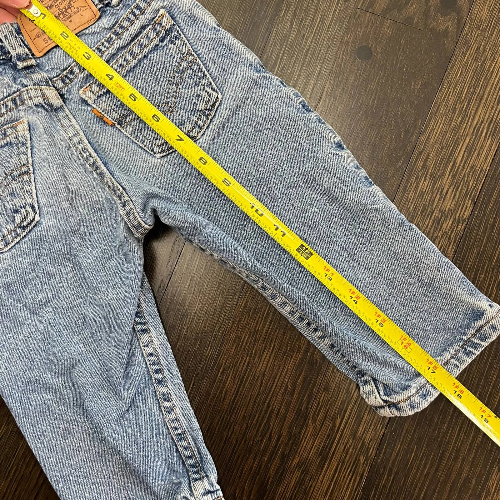 Vintage Levi's 566 Loose Fit Orange Tab Jeans 2T