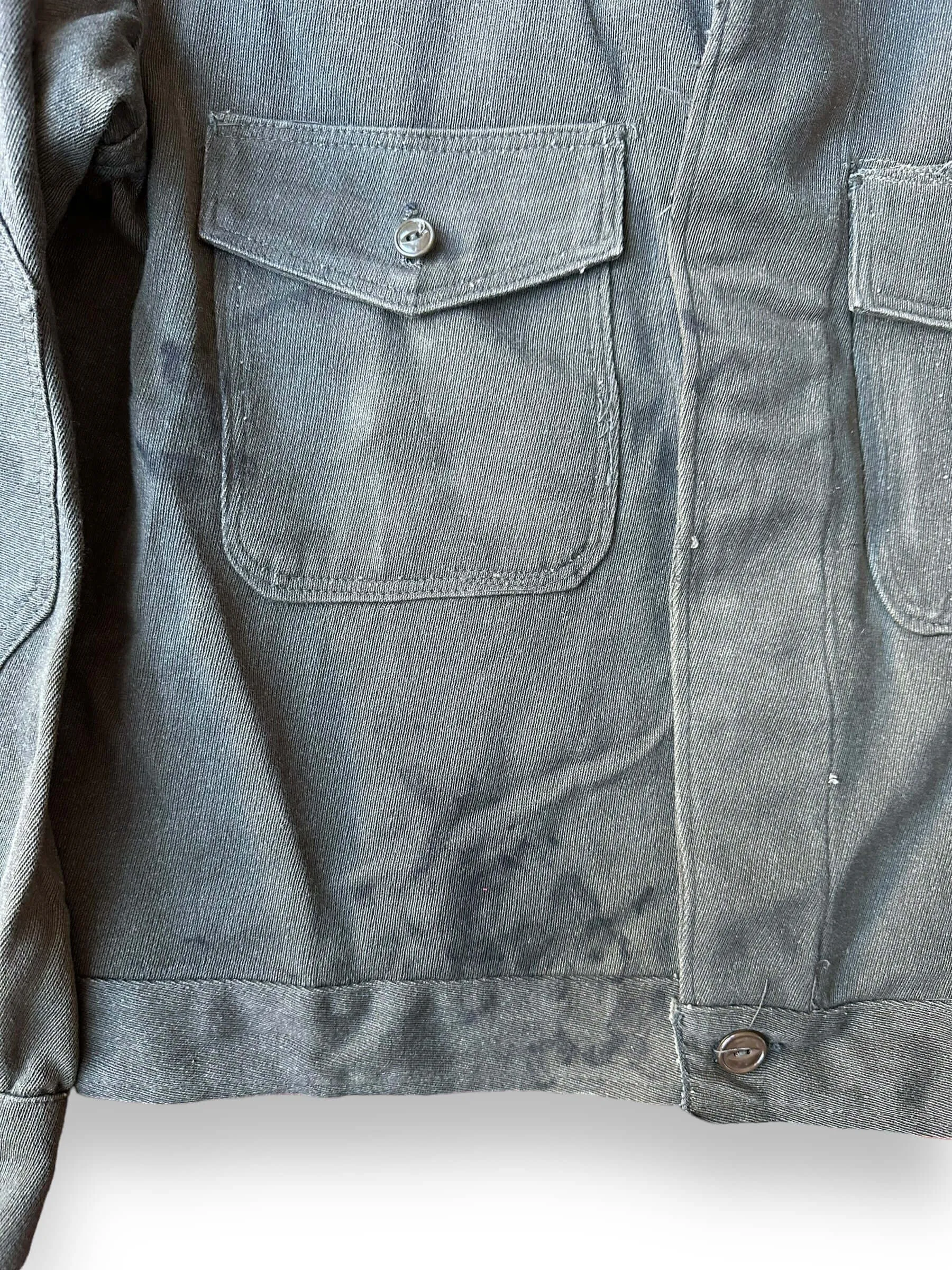 Vintage Oil Stained Green Work Jacket SZ 40