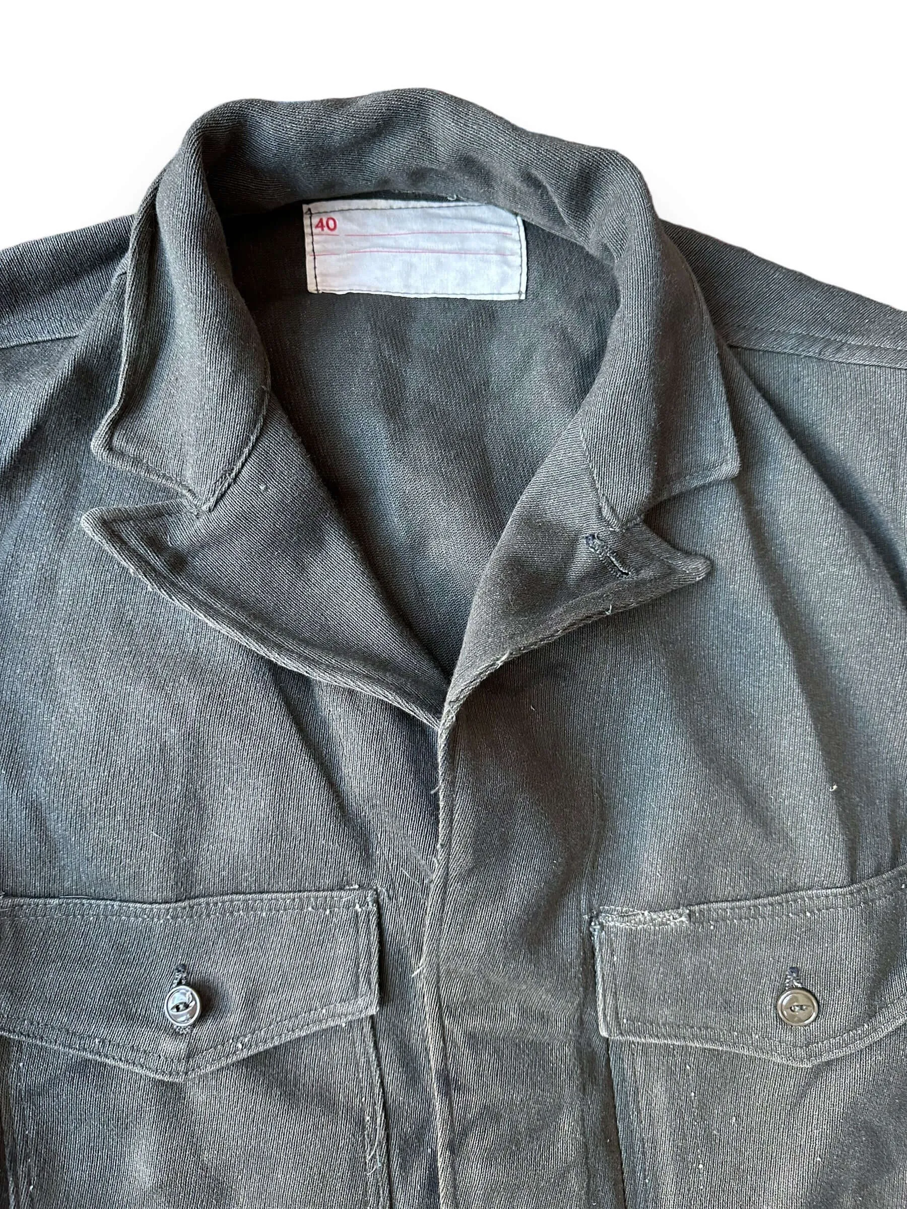 Vintage Oil Stained Green Work Jacket SZ 40