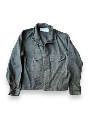 Vintage Oil Stained Green Work Jacket SZ 40