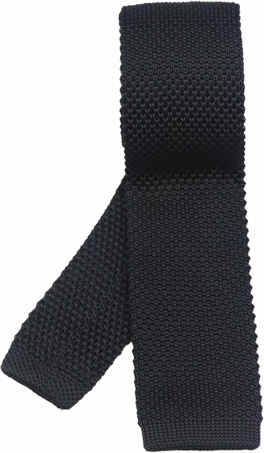 Vizakiss Men's Solid Color Skinny Knit Tie Smart Formal Cotton Necktie Flat Bottom