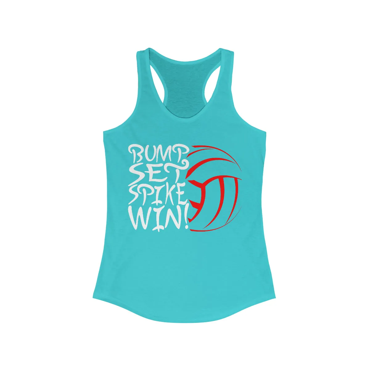 Volleyball Bump Set Spike Win Women's Ideal Racerback Tank