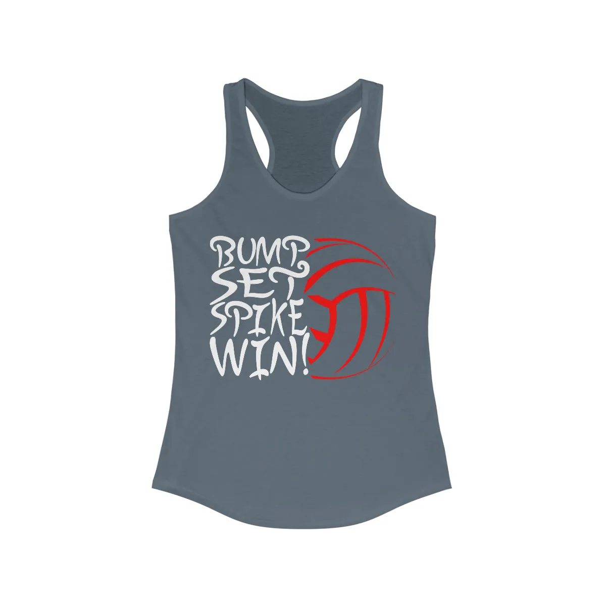 Volleyball Bump Set Spike Win Women's Ideal Racerback Tank