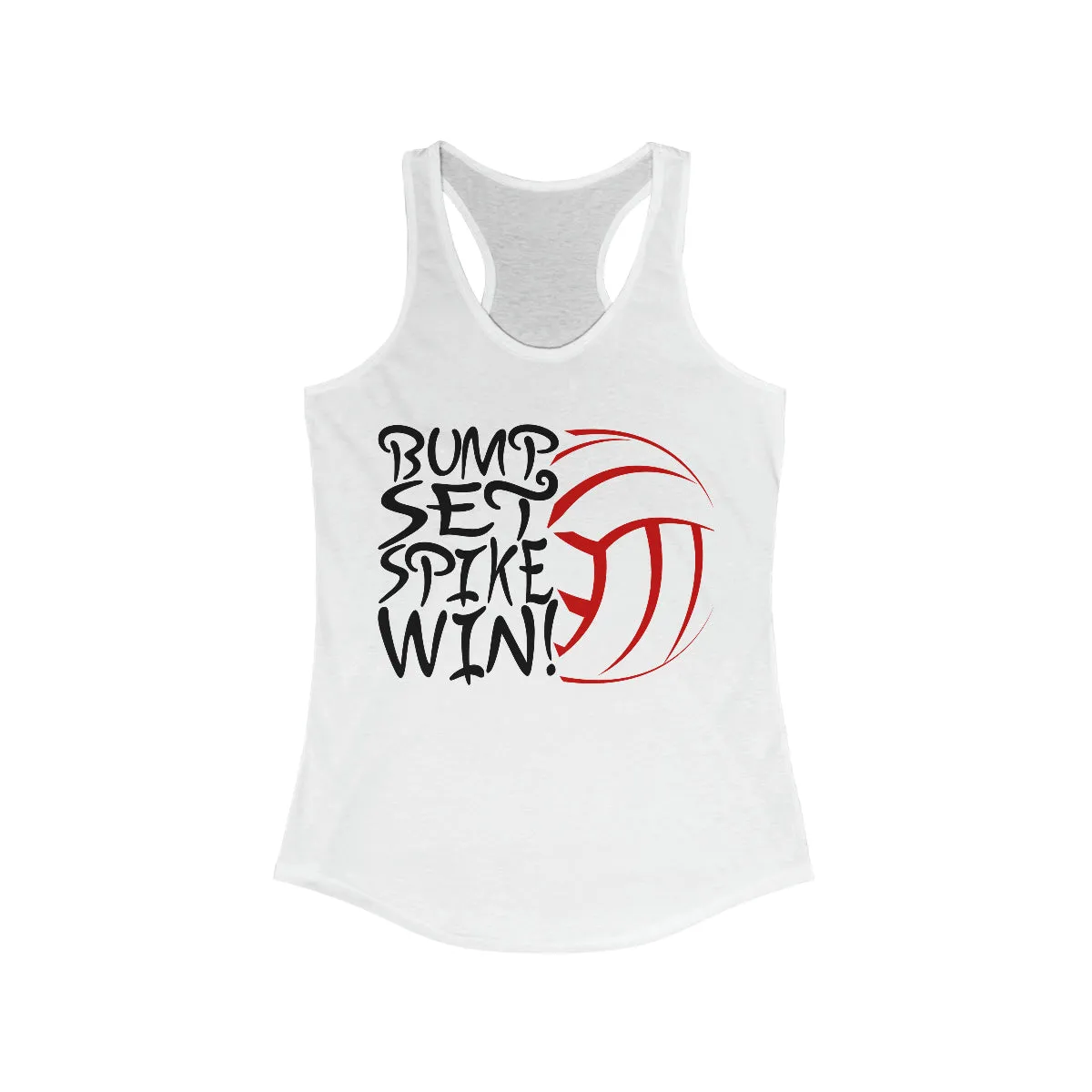 Volleyball Bump Set Spike Win Women's Ideal Racerback Tank