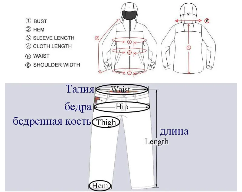 Warm Winter Ski Snowboard Jacket and Pants - Women's