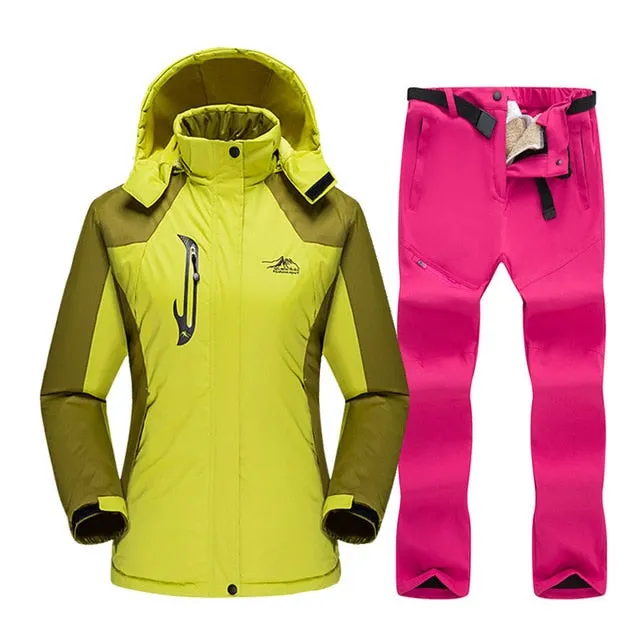 Warm Winter Ski Snowboard Jacket and Pants - Women's