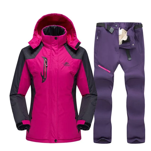 Warm Winter Ski Snowboard Jacket and Pants - Women's