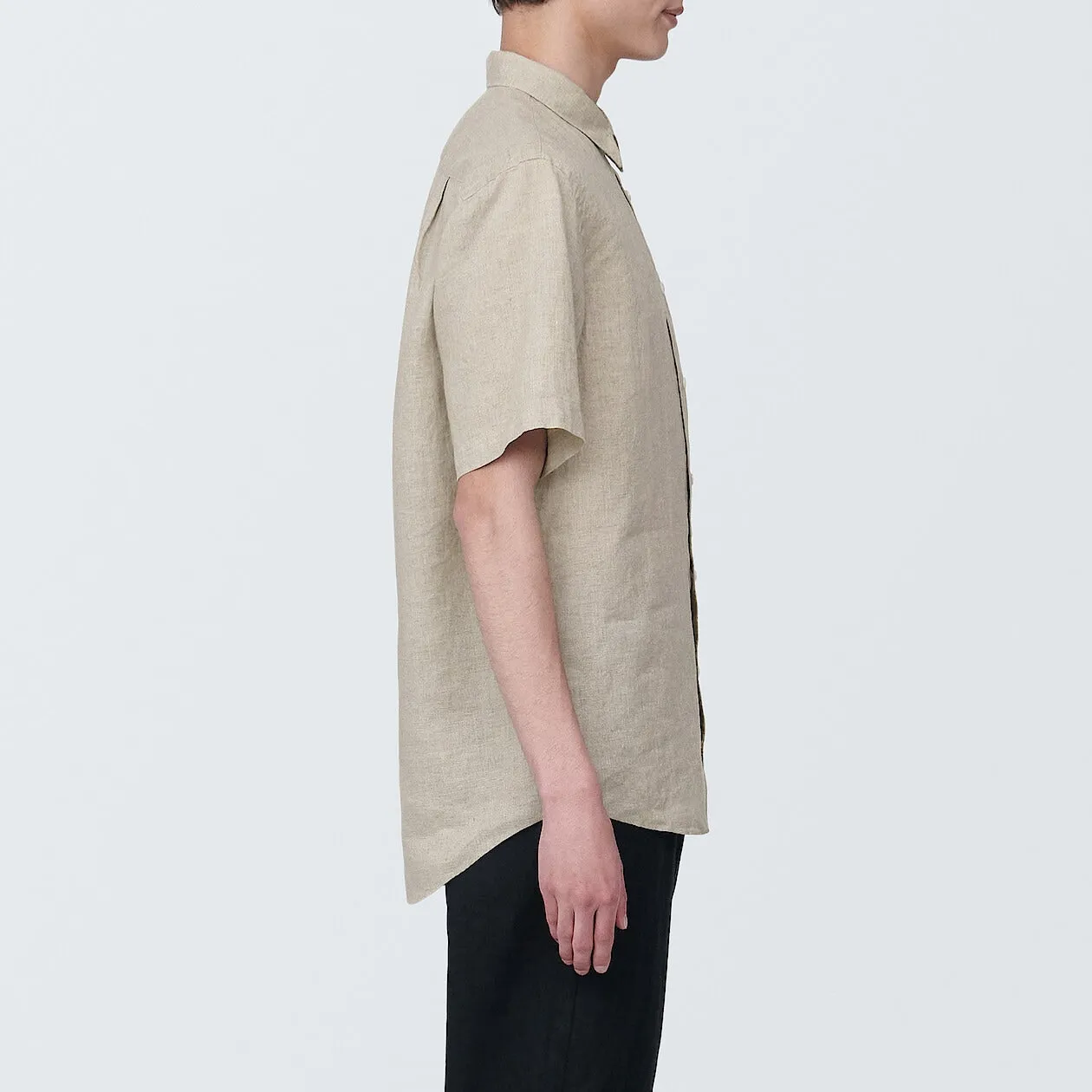 Washed Linen Short Sleeve Shirt