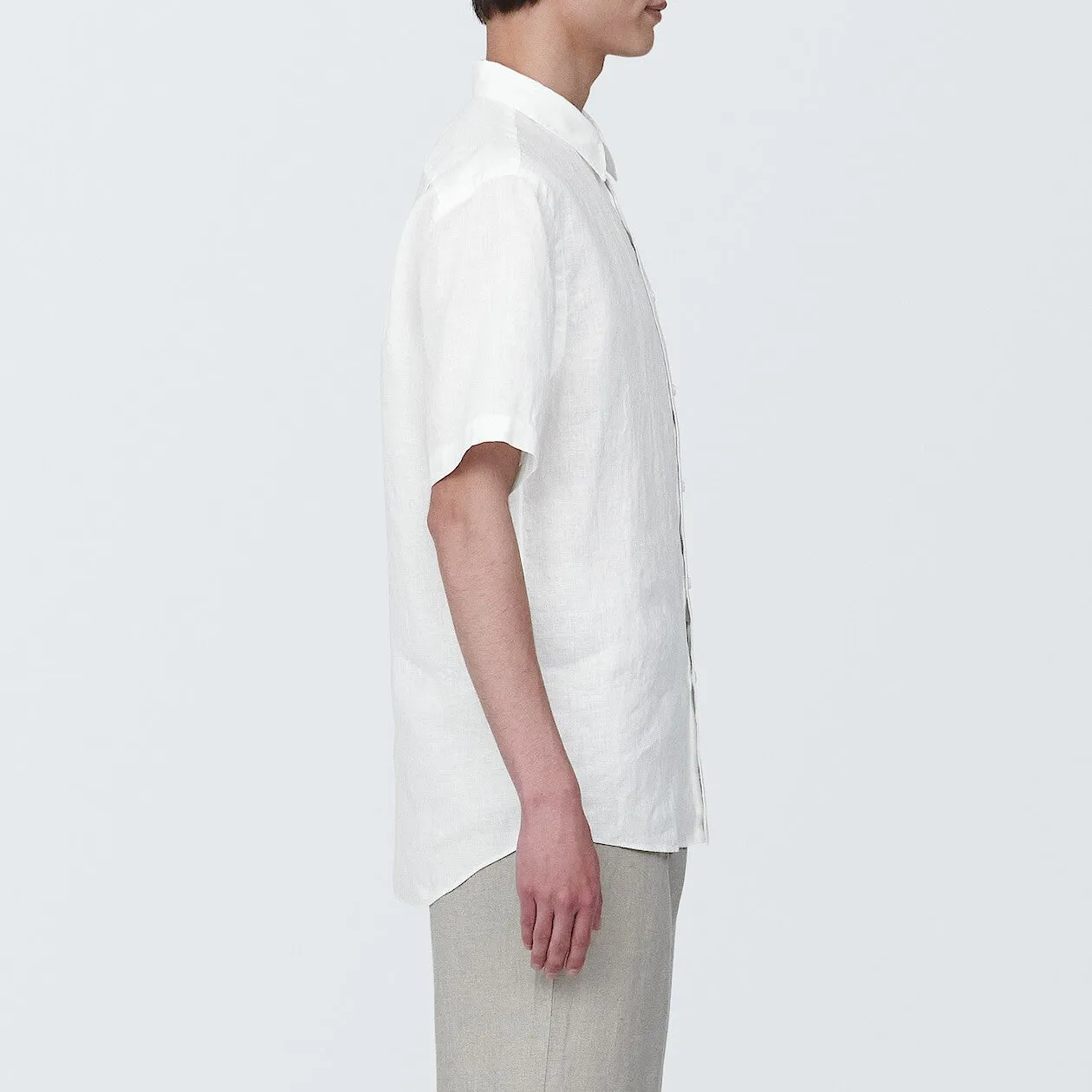 Washed Linen Short Sleeve Shirt
