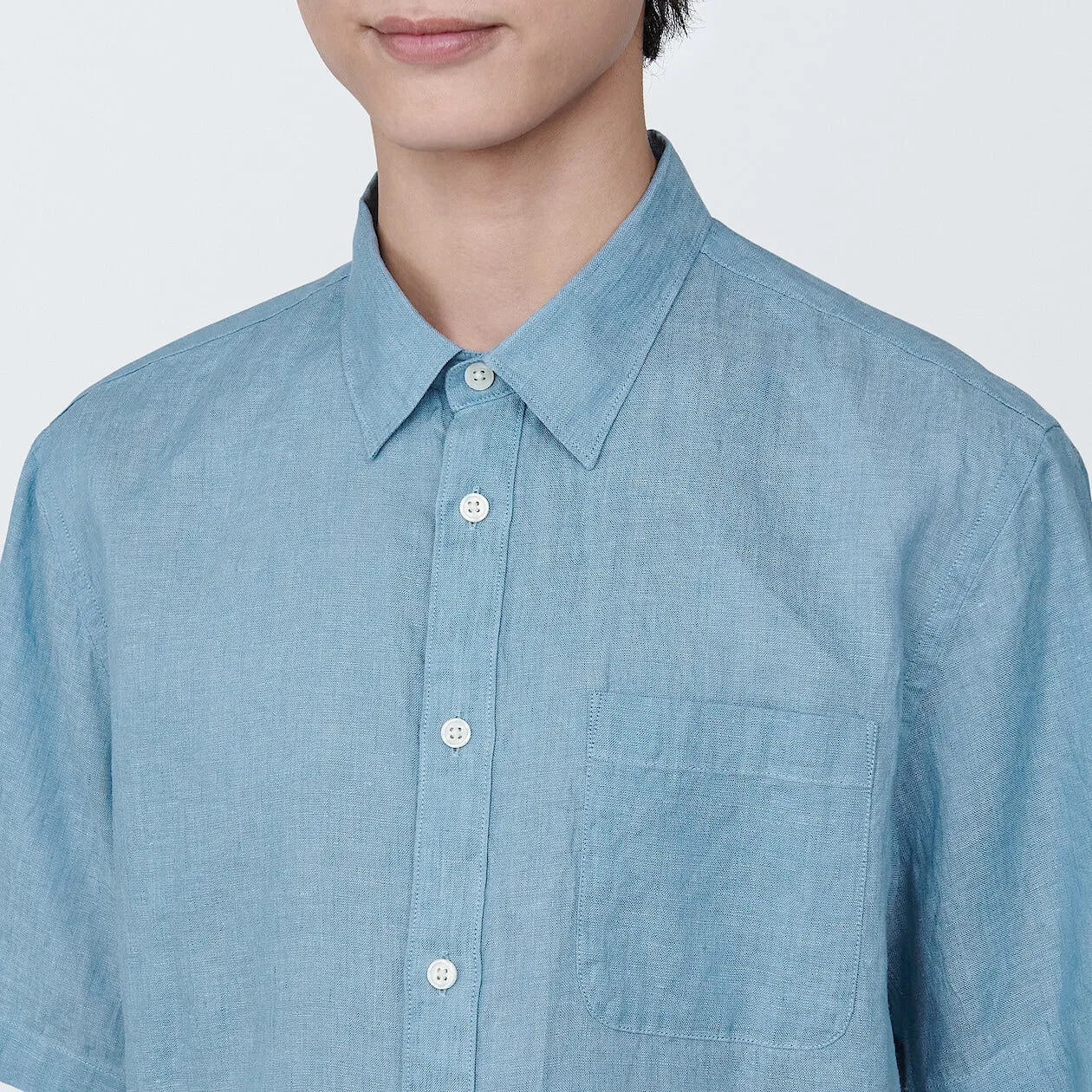 Washed Linen Short Sleeve Shirt