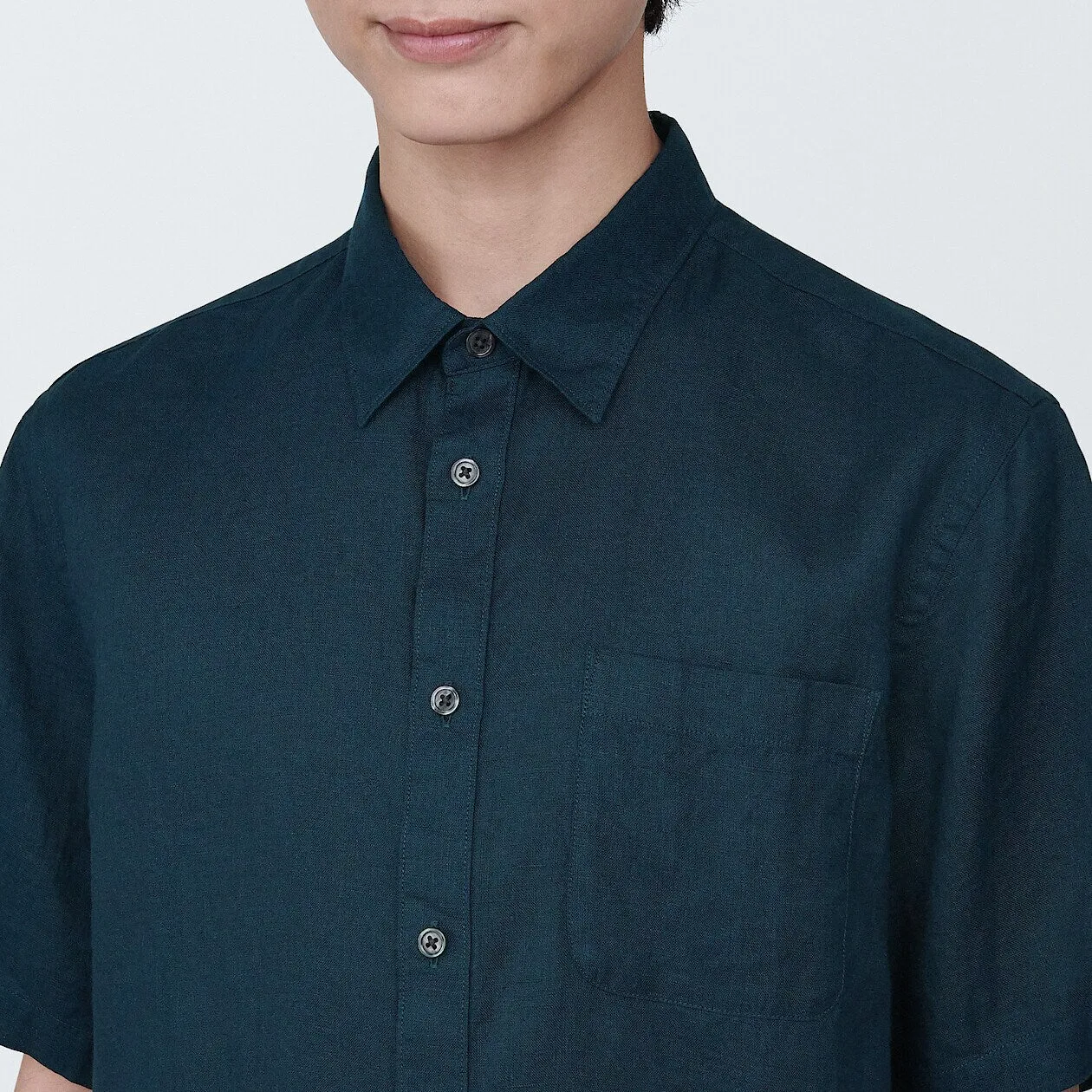 Washed Linen Short Sleeve Shirt
