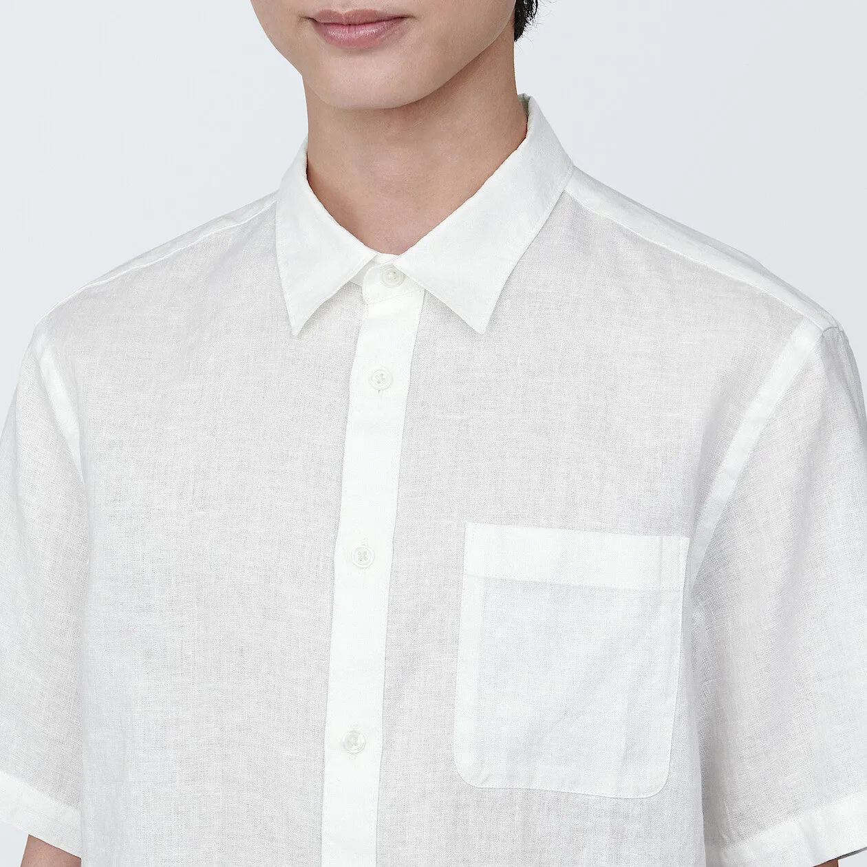 Washed Linen Short Sleeve Shirt