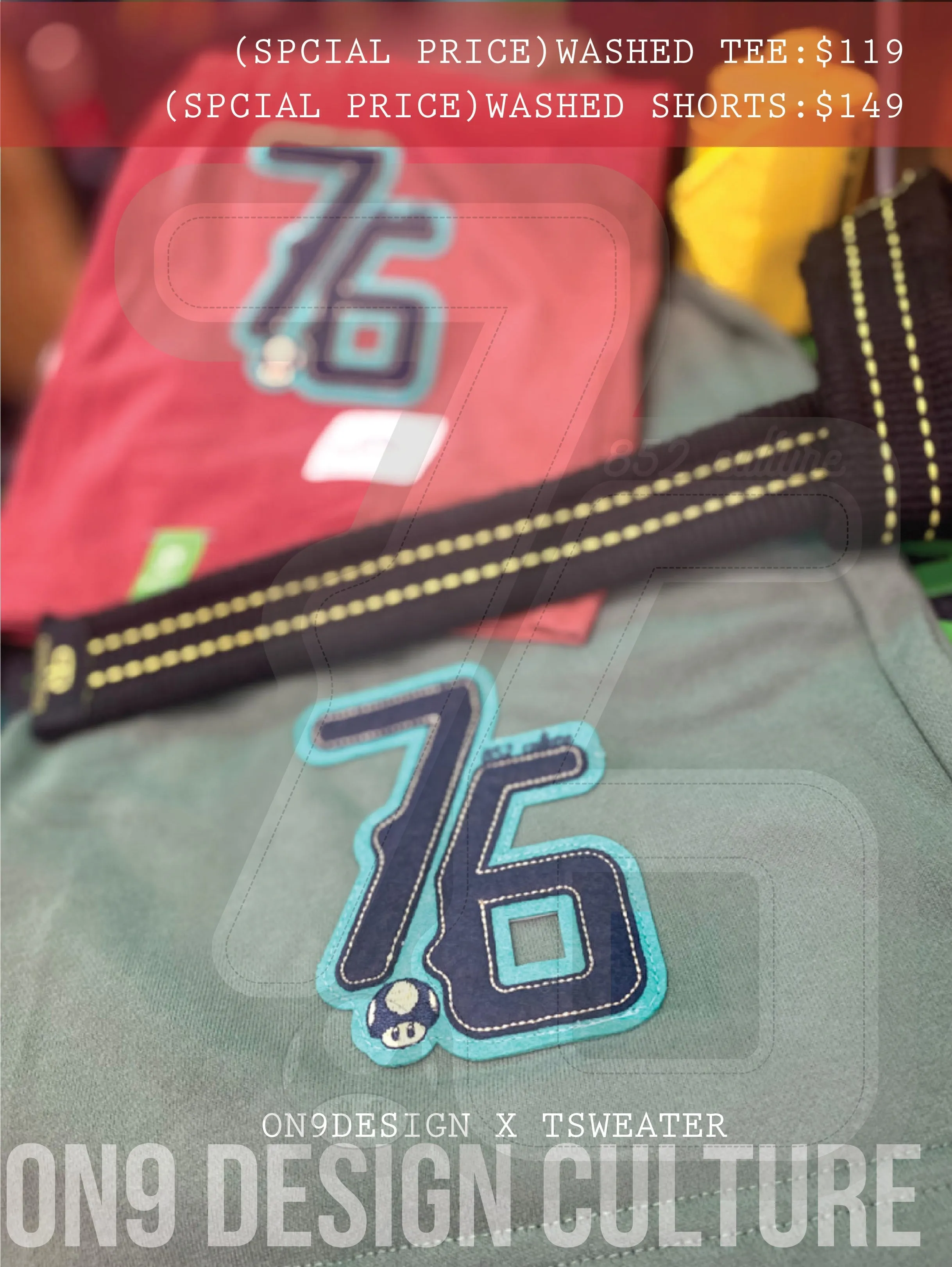 Washed TEE(ON9 Design x Tsweater collection )